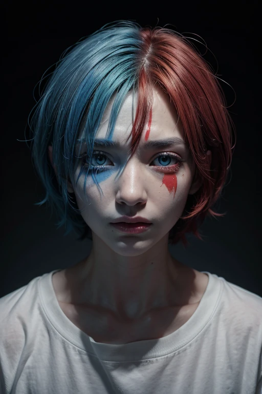 An alien with two halves, one red and one blue, and he only has one eye