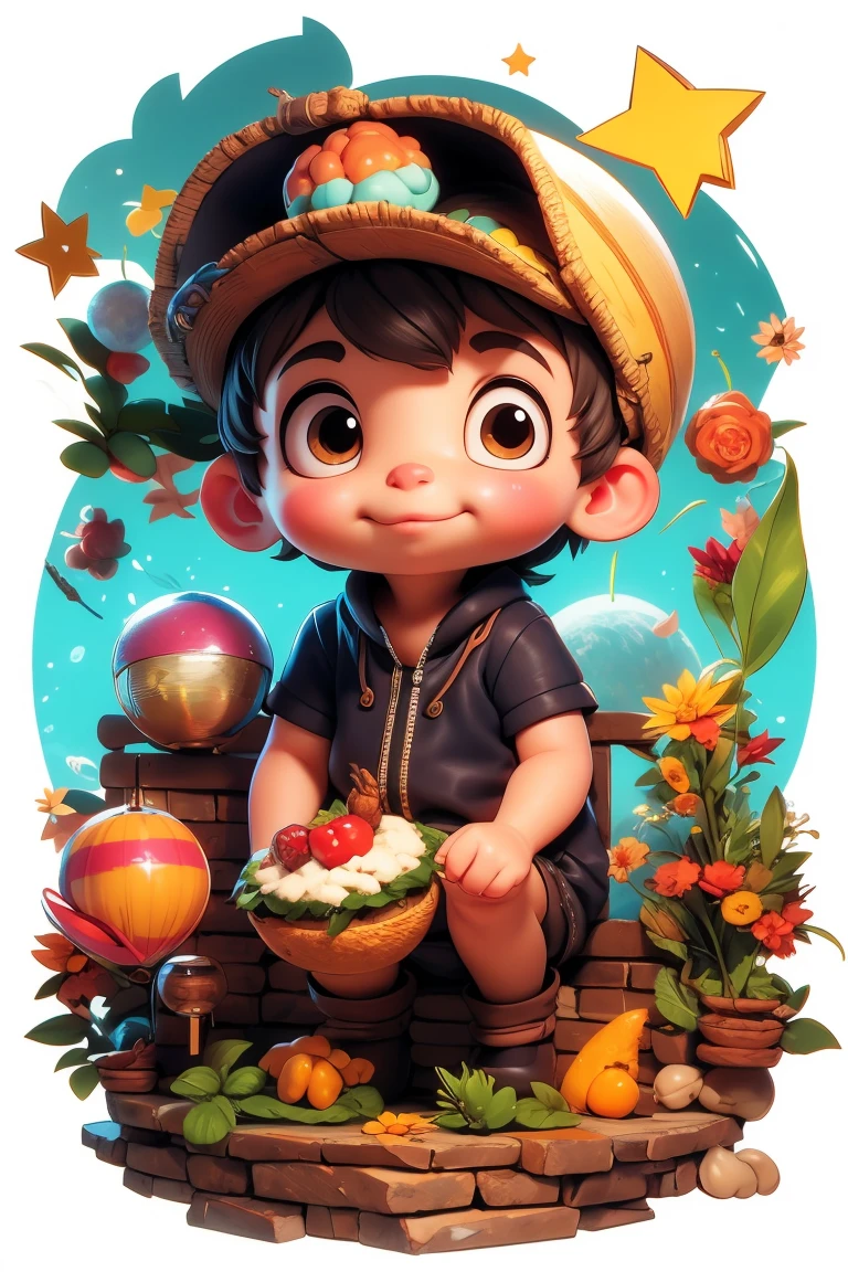cute cartoon brain