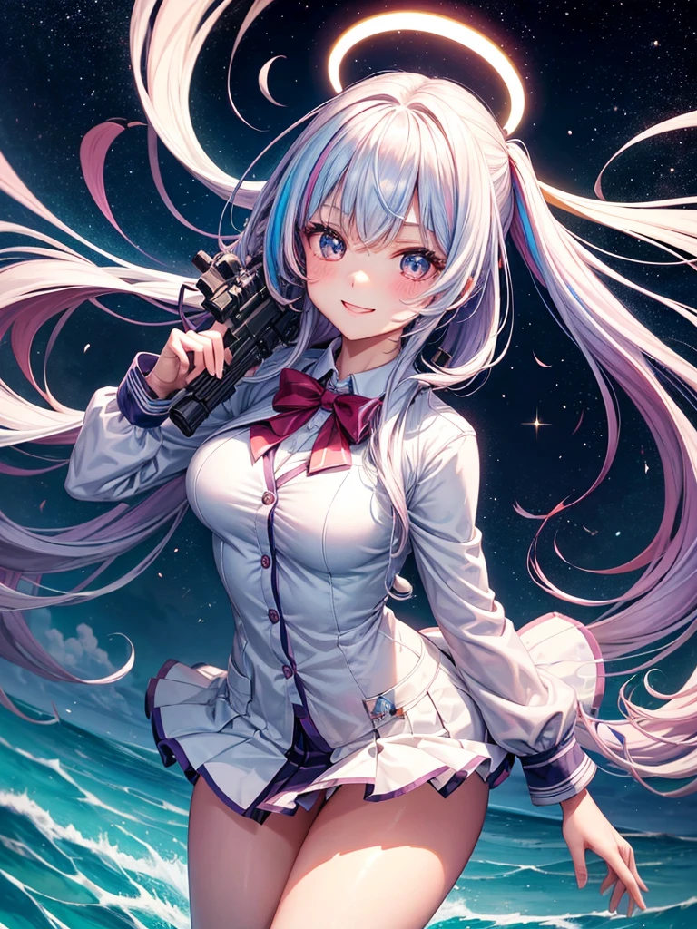 middle School girls,smile,Beautiful girls,Beautiful girl from another world,Girl holding an assault rifle,The best quality to get you horny,Psychic,Wizard,battle,Multi-colored hair,Colorfulの髪色,Uniform of the Futureファッション,Perfect Girl,Super cute girl,Ocean,Starry sky background,Cute uniform,Uniform of the Future,Wearing a cardigan,Long Hair、Sparkling eyes,She has her bangs down,Colorful,Ultra HD,Young girl,sex,Naughty Girls,A full-body image of a girl who transcends everything,Big Breasts,Beautiful Girl's Paradise,The height of beauty,Fashion Girl,Naughty Girls,Dimensional Beyond Beautiful Girl,Beautiful Girl Country,High-dimensional beautiful girl,A beautiful girl who transcends everything,So beautiful,Absurd,Beautiful girls,