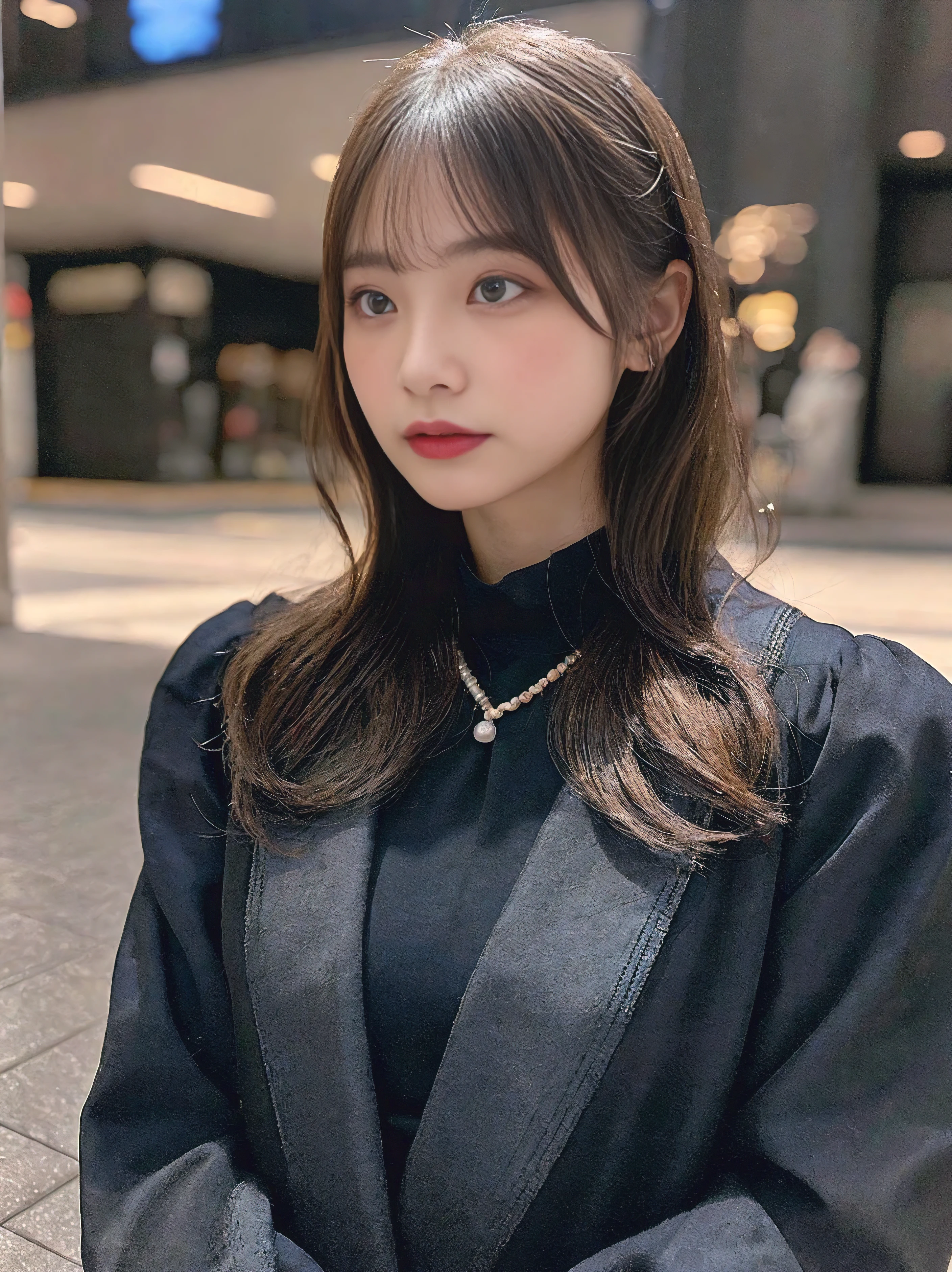 ((Realistic lighting, Highest quality, 8k, masterpiece:1.3)), Beautiful widow in an elegant black dress, Wearing a black jacket、 (Wearing ultra-realistic pantyhose)、Elegant pearl necklace、Ephemeral expression、Funeral、、sad、Ephemeral、My heart sinks、With Tears、