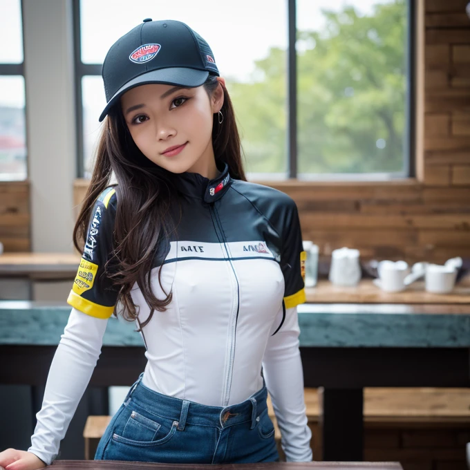 ((Tabletop, Highest quality)),(One Girl:1.2),Manhattan Cafe,Manhattan Cafe(Racing wear),Ma Niang,Horse's ears,hair_Between_eye,(alone:1.2),pantyhose,length_hair, black_hair, black Gloves,yellow_eye,Ahoge,tie,black_Jacket,skirt,black_footwear