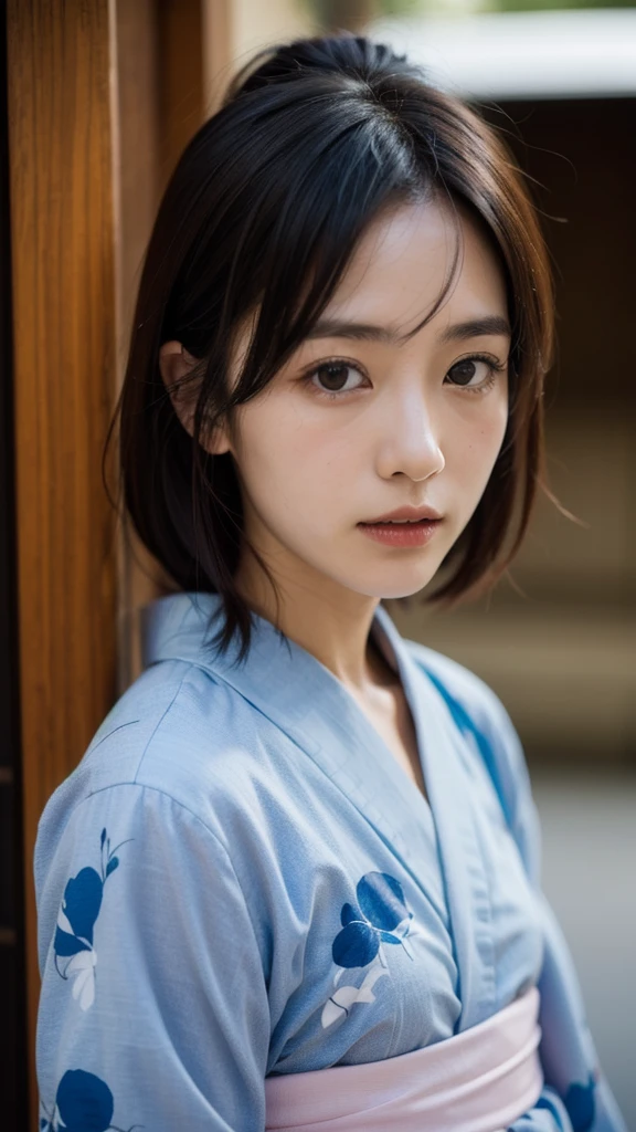 Japanese women、Clothes that do not expose skin、Close-up of face、yukata