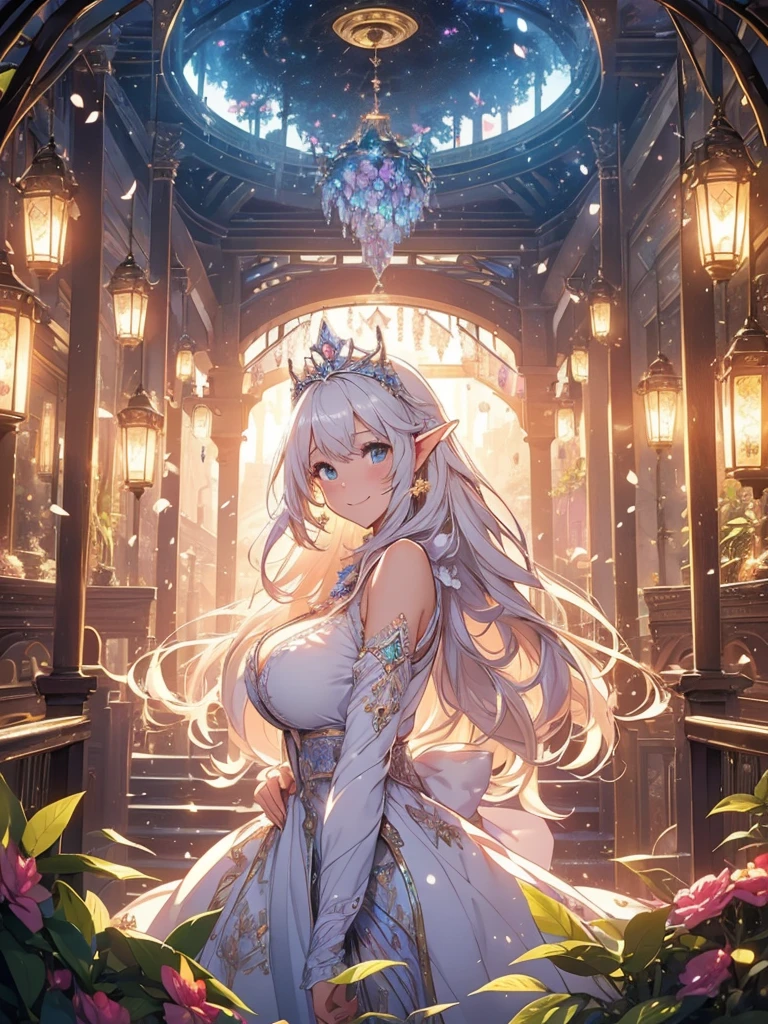 最high quality、1 woman elf on screen 、sexly, Beautifully decorated dress、Beautiful foam、、CourtyardShining fairy wings、Flower fractal art Beautiful Nature Crystal of snow、beautiful underwear, 、Bigger on the screen((cowboy shot )) sexy body stocking 、see-throughbodystocking,underwear,Beautiful radiance,High-definition depiction, Realistic, 8k, Unity, beautiful Shot, light smile, Beautifully and vividly drawn, , Beautiful, beautiful, clear skin、sexly,beautiful underwear,Countless rays of light pouring down, Swirling Light, Raise one arm above your head, Intense light is emitted from the magic circle in front of the girl. forest、Lots of leaves、green leaves、flower、Particles of light、at night、Magic Palace、Fairy tale、
Romanticism,Cowboy Shot: The most beautiful form of chaos, Mr..々colour, Intertwined flowers, ,magical gentle light,smile,sexly,image quality、masterpiece、Beautiful Face、Super beautiful elf woman((Big breasted 22 year old office lady、Bust 100,Beautiful long ironed hair 、bionde hair,height: 165cm。、sexly、ANDsbian、、high quality、、Visual art、Written boundary depth、、ANDlf ANDars、、universe、Happy smile、gentle light、ANDlf forest、elegant、ticker beautiful decorative、、magic、forest、beautiful tiara、Beautiful bed、Beautiful Landscape、A kind smile、wonderful、Fluttering petals、、、Cultivate fantasy、、Mystery light Lots of flowers、、art、forest, palace, art,mystery,Ultra-high resolution,atmosphere A colorful and dreamy anime-style illustration of a young girl with beautiful hair,Beautiful Forest. surrounded by a kaleidoscope of colors and glowing lights. The background is filled with whimsical details and a magical atmosphere.