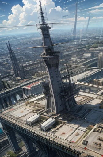 Aerial battleship,Over the city,war,
