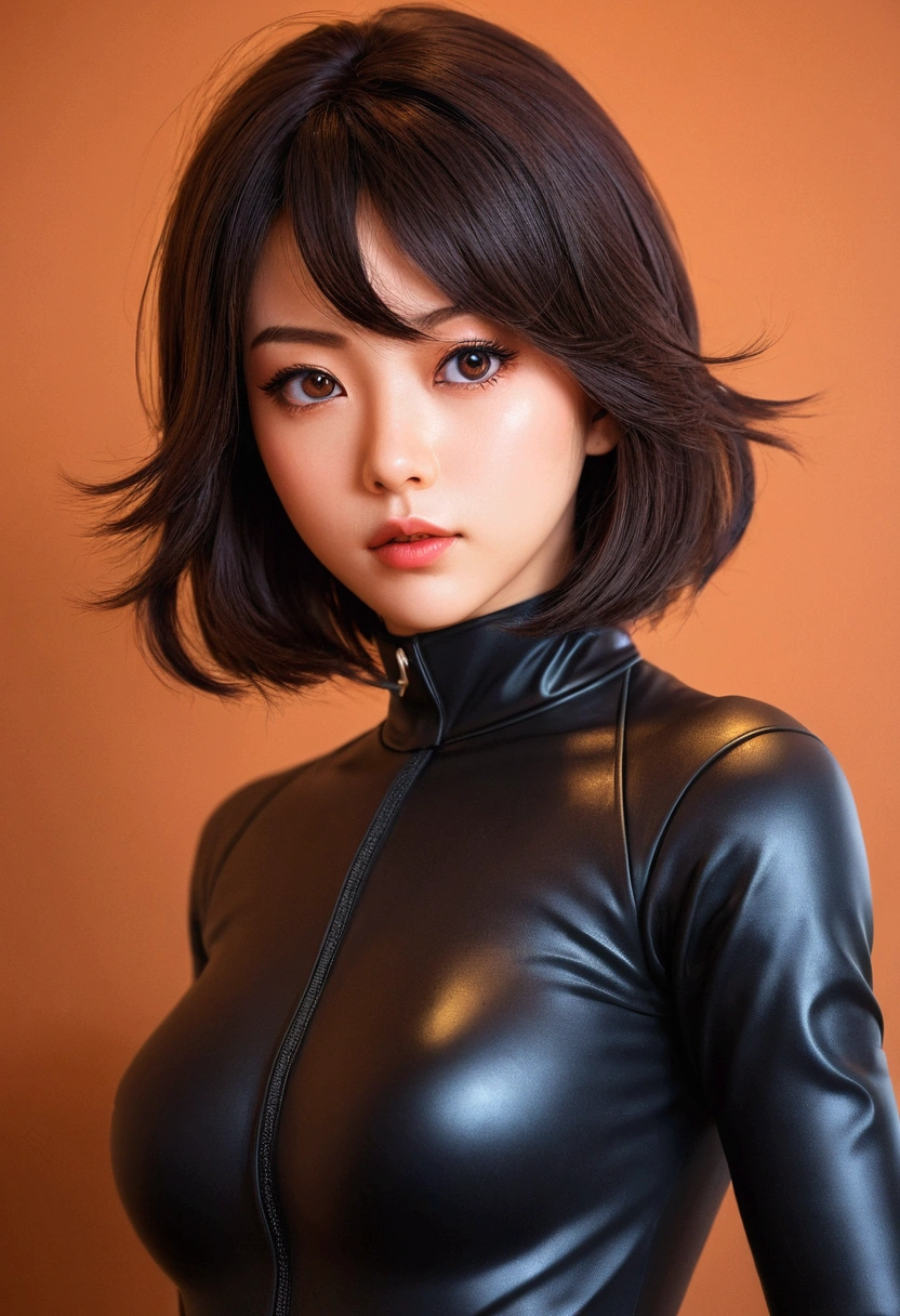 masterpiece, best quality, 1girl, skin tight plugsuit, perfect eyes, perfect face, kuvshinov, cowboy shot,
