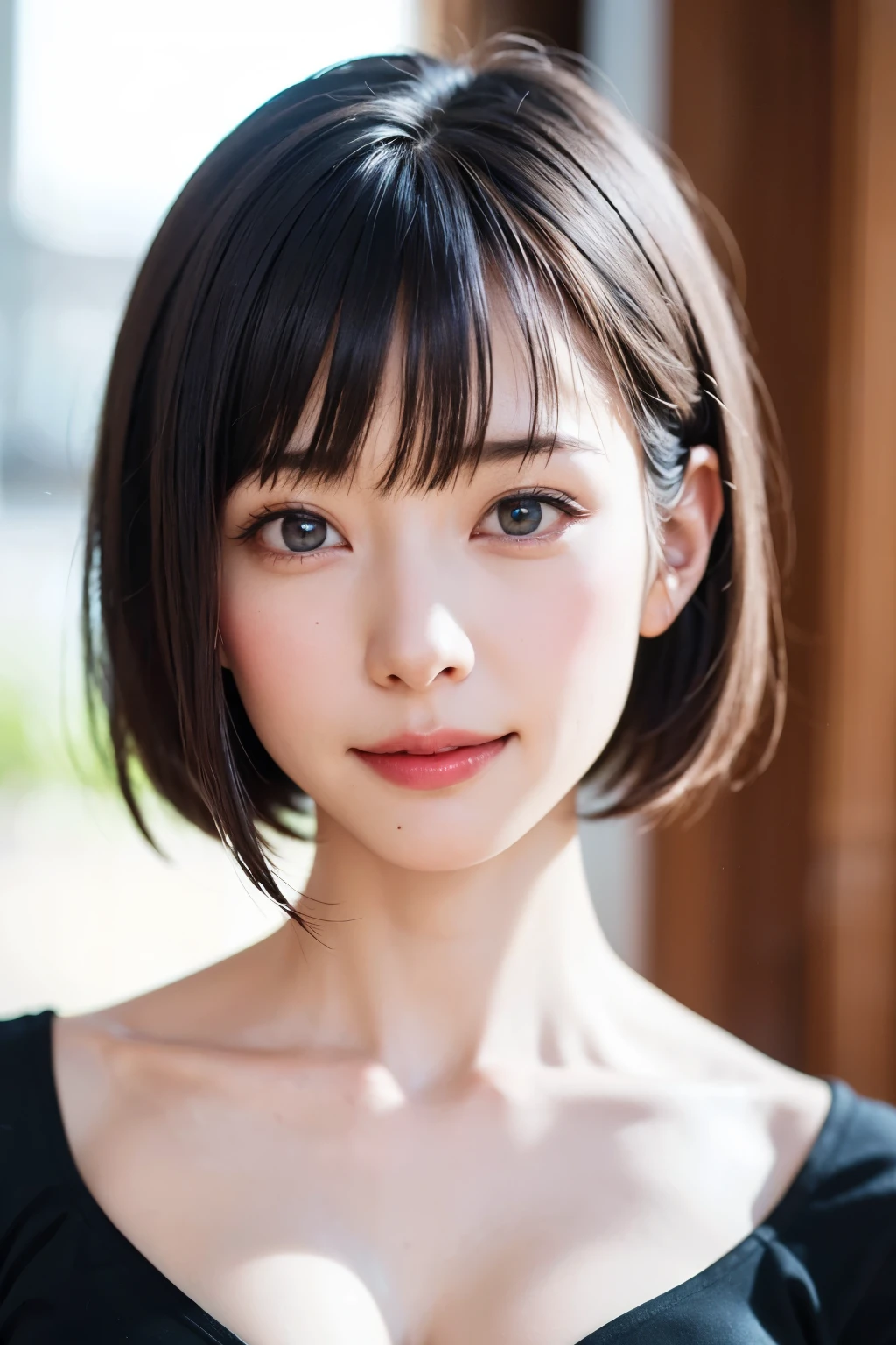 (Tabletop, Highest quality、Very attractive adult beauty、Add strong highlights to the eyes、Please look closely at the camera:1.4、A beautiful woman with adult charm、Ideal body proportions、Perfect Anatomy、Short brunette bob hair、Shiny Hair、Lip gloss),One Girl, solo, 明るい茶色のShiny Hair, Scarf,Realistic, Looking at the audience、Please tilt your head a little, Bright colored crystal light blue eyes, 短いShiny Hair、 chestの中央に穴が開いた白いタートルネックの服,chestの真ん中に丸い穴が開いたセクシーな白いタートルネックのニットセーター、 Lips, Lip gloss，Bans, Upper body、Big eyes、Eyelashes、Face is a little red、Embarrassing)、((Italian road system in winter))、((Short hair with bangs、Big eyes、Give students a very strong highlight、{huge|big|hugeな|Mega} chest:1.4、very bigger chest、Staring at the audience、Very beautiful beauty、Listen carefully、Long neck、Smile a little、Beautiful Teeth、Open your mouth and laugh、Heart-shaped pupils))、28 years old、Very cute supermodel、{gigantic|big|huge|mega} breasts, cleavage、Very picturesque background、Beautiful out-of-focus background