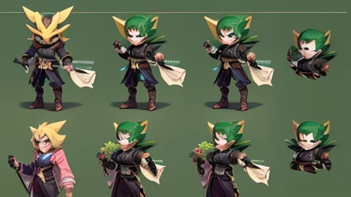 pixel art, Masterpiece, pix, ((( Create images of a Game Based on POKÉMON EMERALD ROGUE 2.0, charachter, Pokémon, NPCs, citys, mappa, small town, Plants of all characteristics))) , Anime style, Cute, 4K, masterpiece, detailded.💚((tmasterpiece)),(((best qualtiy))),(CharacterDesignSheet,Same role,frontage,Lateral face,on back),concept-art,concept art of character,Character sketches,reference sheet,Role table,