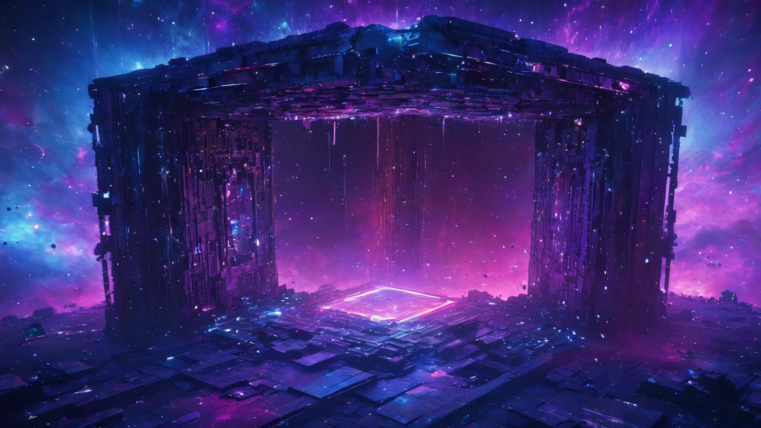 Aerial view of a forgotten ((open gateway)) of time and space. (best quality, 4k, 8k, highres, masterpiece:1.2), ultra-detailed, (realistic, photorealistic, photo-realistic:1.37), HDR, UHD, studio lighting, ultra-fine painting, sharp focus, physically-based rendering, extreme detail description, professional, vivid colors, bokeh, concept artists