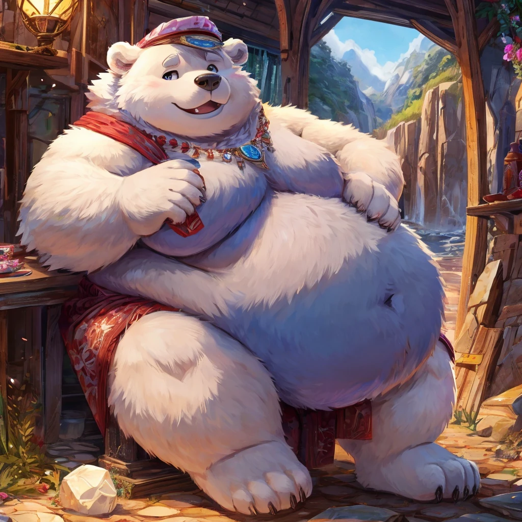 Fat  chunky Icebear Big belly 