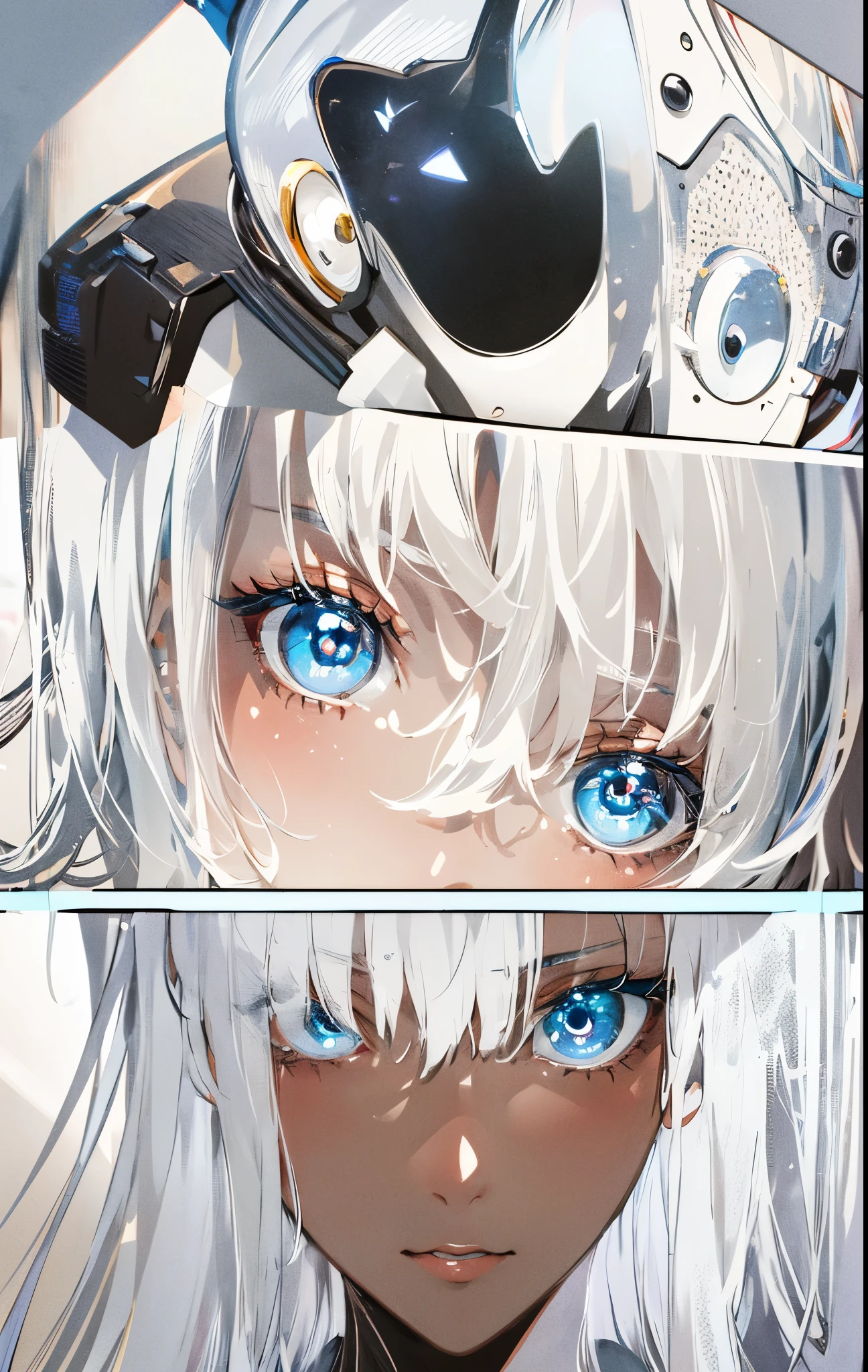 liliana 1girl, solo, long hair, looking at viewer, bangs, blue eyes, white hair, dark skin, blunt bangs, dark-skinned female,
BREAK (masterpiece:1.2), best quality, high resolution, unity 8k wallpaper, (illustration:0.8), (beautiful detailed eyes:1.6), extremely detailed face, perfect lighting, extremely detailed CG, (perfect hands, perfect anatomy),