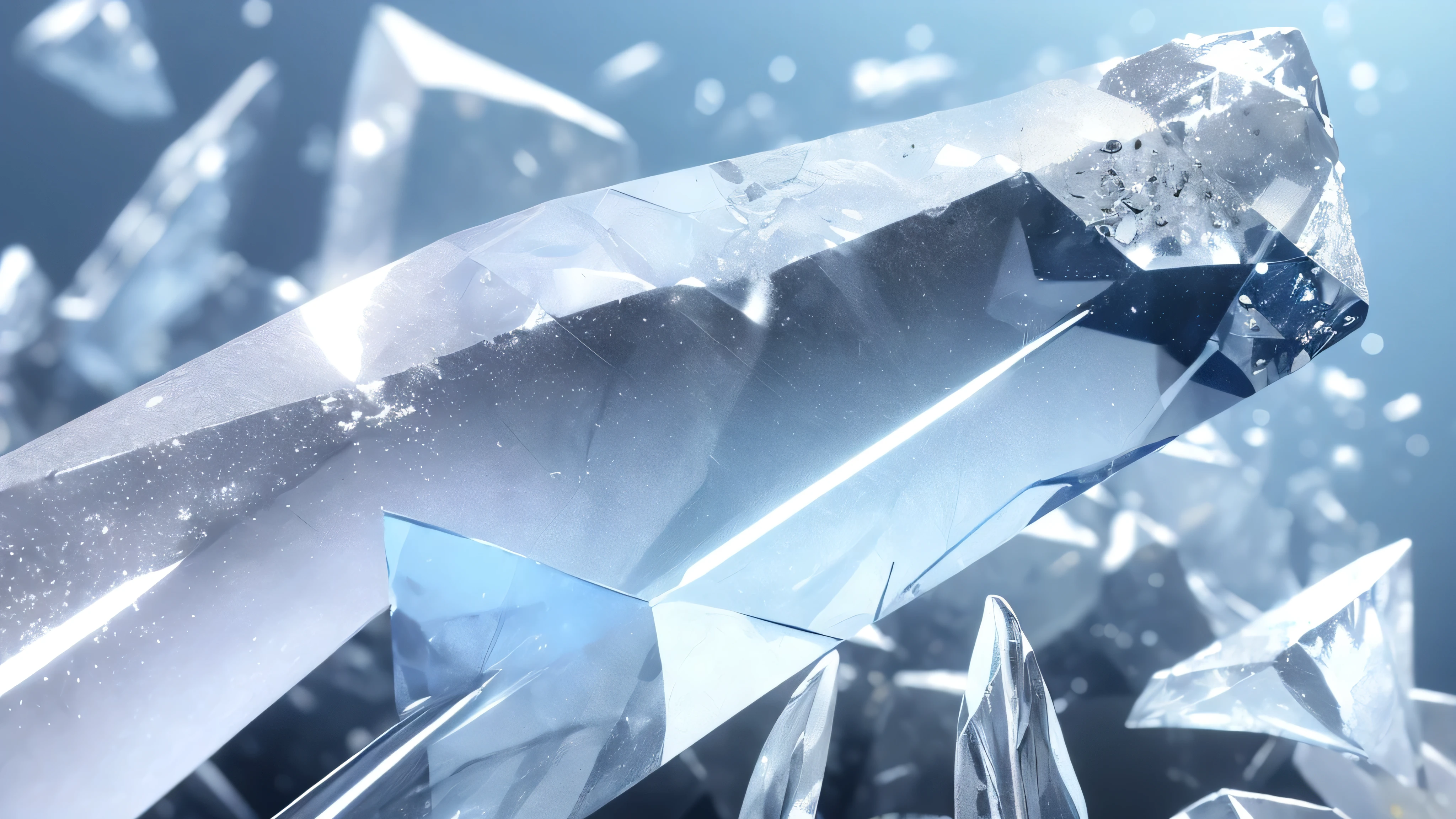 a long crystal shard, zoomed in, transparent glass texture, crystal texture, plain image, simple texture, png