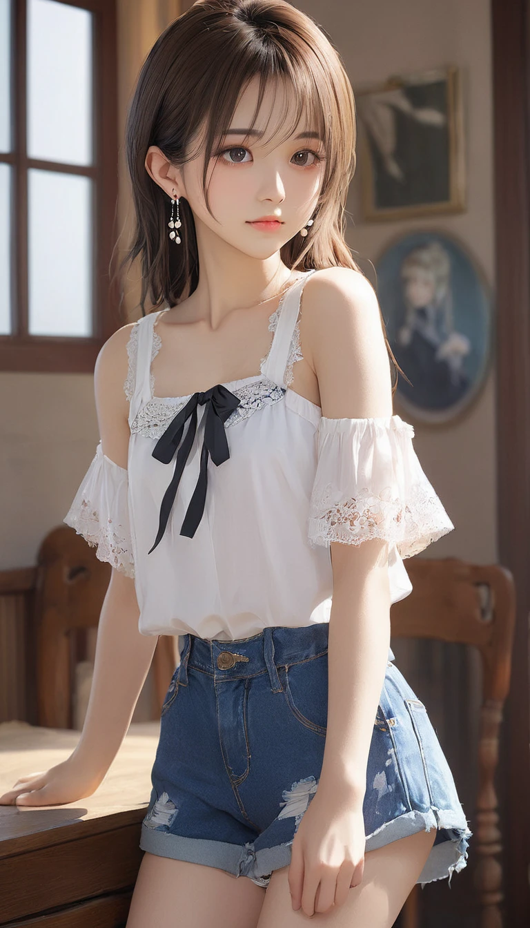 Highest quality、masterpiece、High sensitivity、High resolution、Detailed Description、Slender women、Slim Body、School Swimsuit、