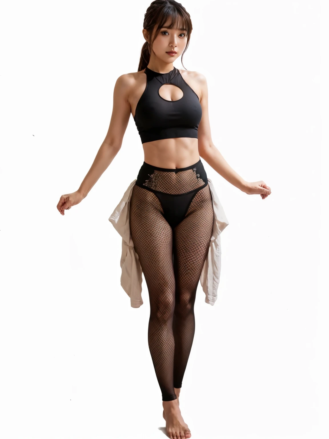 1 Girl, Solitary,(lotus),Yoga Pants,lotus leaf fairy,Anatomically correct,Ultra-clear,masterpiece,3d,Texture,Practical,Gorgeous clothing,Yoga Pants, Standing
