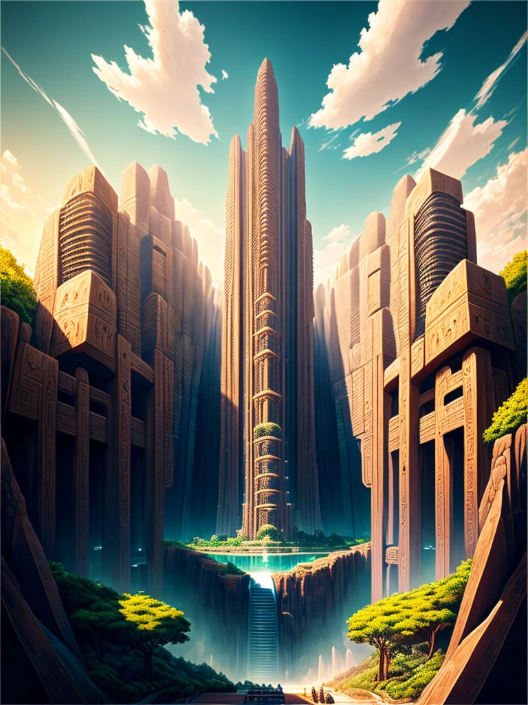 Best Quality，8k，Huge underground city，Underground Labyrinth，Anime Art，mysterious，universe，Super huge structure，Super huge waterfall，Nature，Super huge torii，Multidimensional，A world beyond imagination，High Dimension，Fantasy，future，Different space，Nature，romantic，universe，A world beyond imagination，Dream world，New World，Huge river，masterpiece，最高masterpiece，perfection，