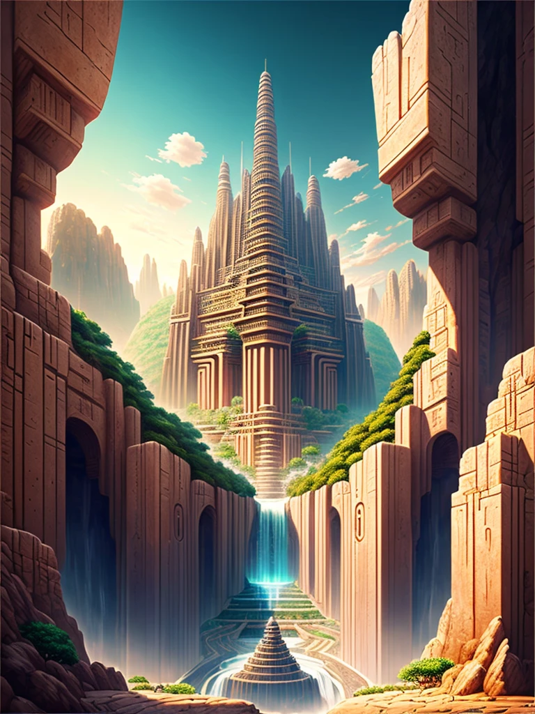 Best Quality，8k，Huge underground city，Underground Labyrinth，Anime Art，mysterious，universe，Super huge structure，Super huge waterfall，Nature，Super huge torii，Multidimensional，A world beyond imagination，High Dimension，Fantasy，future，Different space，Nature，romantic，universe，A world beyond imagination，Dream world，New World，Huge river，masterpiece，最高masterpiece，perfection，