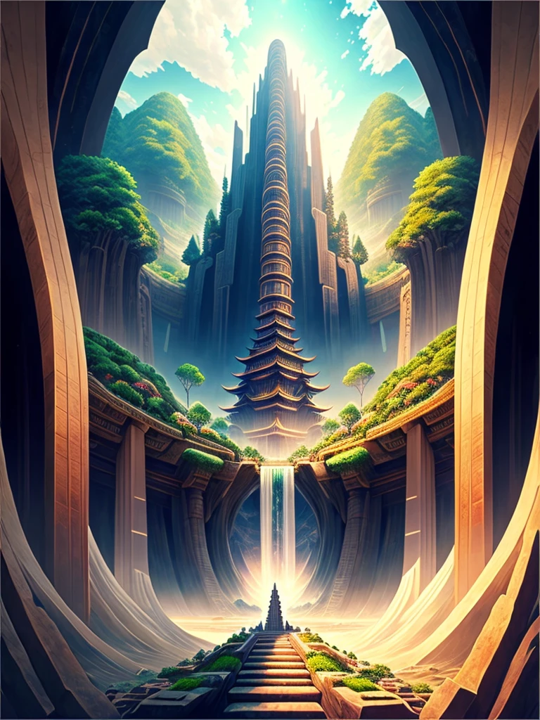 Best Quality,8k,Huge underground city,Underground Labyrinth,Anime Art,mysterious,universe,Super huge structure,Super huge waterfall,Nature,Super huge torii,Multidimensional,A world beyond imagination,High Dimension,Fantasy,future,Different space,Nature,romantic,universe,A world beyond imagination,Dream world,New World,Huge river,masterpiece,最高masterpiece,perfection,