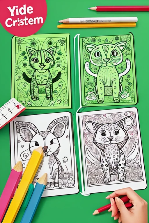 Animals outlines for kids drawing book