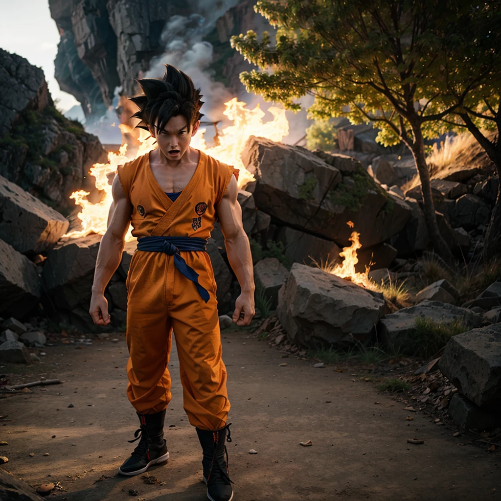 Dragon ball goku angry anime