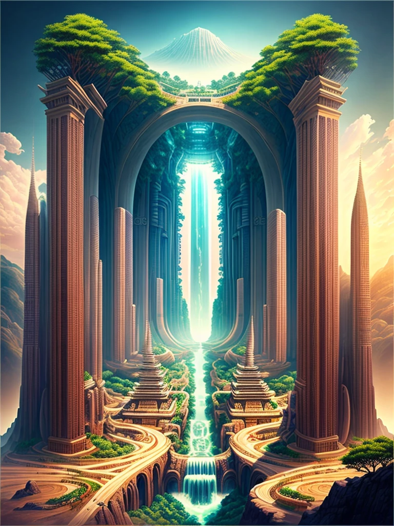 Best Quality,8k,Huge underground city,Underground Labyrinth,mysterious,universe,Super huge structure,Super huge waterfall,Nature,Super huge torii,Multidimensional,A world beyond imagination,High Dimension,Fantasy,future,Different space,Nature,romantic,universe,A world beyond imagination,Dream world,New World,Huge river,masterpiece,最高masterpiece,perfection,