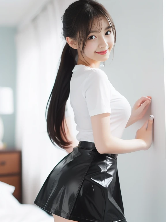 Kujikawa Def,Twin tails,school uniform,Seraph of the Black,Long sleeve,skirt,Knee socks,jewelry,Earrings,Are standing,
Highest quality, Very detailed, masterpiece, Absurd,8k, photoRealistic, Realistic,Detailed skin texture,Detailed pupil,High resolution,Natural light,
One girl,alone,(Happy:1.1),(smile:1.2),short hair,Brown Hair,(Angular face:1.2),Shining Face,Large Breasts, Tight waist, Lip Makeup,Wet shirt