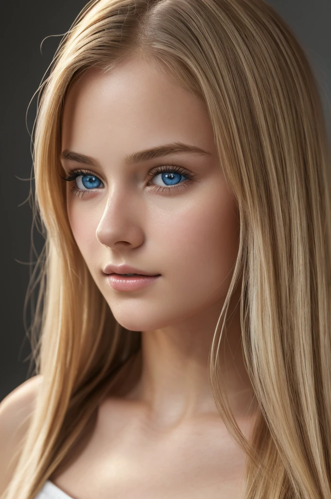 1girl, beautiful and realistic16 years old girl, blue eyes, long blonde hair, intricate detailed face, incredibly detailed eyes, beautiful detailed lips, slender figure, simple clothes, elegant pose, delicate features, soft lighting, warm color palette, photorealistic, 8k, highres, (best quality,4k,8k,highres,masterpiece:1.2),ultra-detailed,(realistic,photorealistic,photo-realistic:1.37)