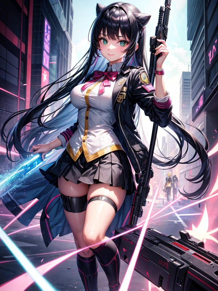 middle School girls,smile,美しいgirl,Beautiful girl from another world,sword of the future,holding a big sword in his hand,girl,Cyberpunk uniforms,The best quality to get you horny,Psychic,Wizard,battle,Colorfulな髪色,完璧なgirl,Super cute girl,Cyberpunk Background,Cute uniform,Uniform of the Future,Wearing a cardigan,Long Hair、Sparkling eyes,She has her bangs down,Colorful,Ultra HD,若いgirl,sex,Green Eyes,エッチなgirl,Full body image,Big Breasts,Beautiful Girl's Paradise,Fashion Girl,エッチなgirl,Beautiful Girl Country,High-dimensional beautiful girl,A beautiful girl who transcends everything,Pink Cardigan,So beautiful,Absurd,美しいgirl,