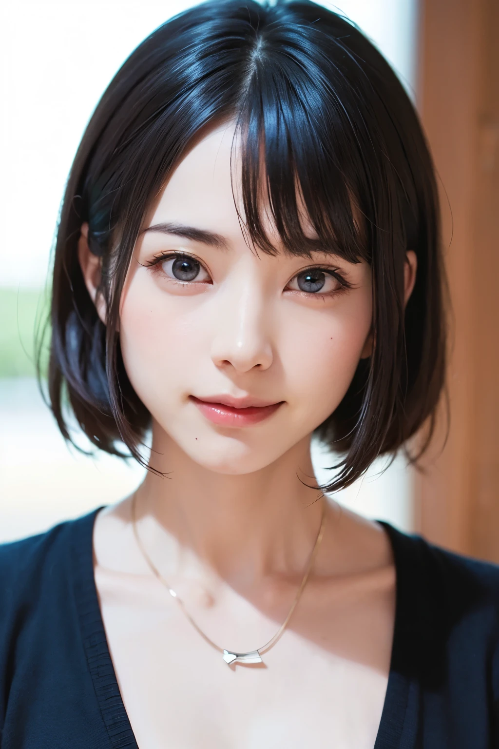 (Tabletop, Highest quality、Very attractive adult beauty、Add strong highlights to the eyes、Look closely at the camera:1.4、A beautiful woman with mature charm、Ideal body type、Perfect Anatomy、Short brunette bob、Shiny Hair、Lip gloss),One Girl, alone, 明るい茶色のShiny Hair, scarf,Realistic, Looking at the audience、Please tilt your head a little, Bright colored crystal light blue eyes, 短いShiny Hair、 chestの中央に穴が開いた白いタートルネックの服,chestの真ん中に丸い穴が開いたセクシーな白いタートルネックのニットセーター、 lips, Lip gloss,prohibit, Upper Body、Big eyes、eyelash、Face is a little red、Embarrassing)、((Italian road system in winter))、((Short hair with bangs、Big eyes、Give students a very strong highlight、{hugeな|big|hugeなな|Mega} chest:1.4、very bigger chest、Gazing at the audience、Very beautiful beauty、Listen carefully、Long neck、Laugh a little、Beautiful Teeth、Laughing with your mouth open、Heart-shaped pupils))、28 years old、Very cute supermodel、{huge|big|hugeな|Mega} chest, chestの谷間、A very picturesque background、Beautiful out-of-focus background