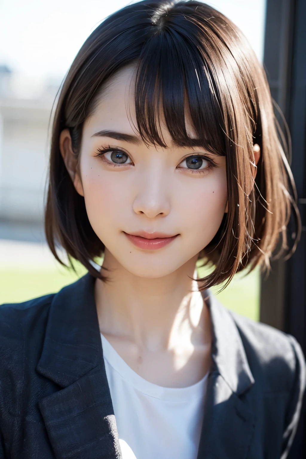 (Tabletop, Highest quality、Very attractive adult beauty、Add strong highlights to the eyes、Look closely at the camera:1.4、A beautiful woman with mature charm、Ideal body type、Perfect Anatomy、Short brunette bob、Shiny Hair、Lip gloss),One Girl, alone, 明るい茶色のShiny Hair, scarf,Realistic, Looking at the audience、Please tilt your head a little, Bright colored crystal light blue eyes, 短いShiny Hair、 chestの中央に穴が開いた白いタートルネックの服,chestの真ん中に丸い穴が開いたセクシーな白いタートルネックのニットセーター、 lips, Lip gloss,prohibit, Upper Body、Big eyes、eyelash、Face is a little red、Embarrassing)、((Italian road system in winter))、((Short hair with bangs、Big eyes、Give students a very strong highlight、{hugeな|big|hugeなな|Mega} chest:1.4、very bigger chest、Gazing at the audience、Very beautiful beauty、Listen carefully、Long neck、Laugh a little、Beautiful Teeth、Laughing with your mouth open、Heart-shaped pupils))、28 years old、Very cute supermodel、{huge|big|hugeな|Mega} chest, chestの谷間、A very picturesque background、Beautiful out-of-focus background