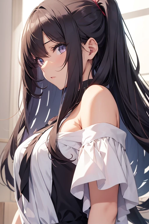 Anime girls with soft and silky hair, Whole body 