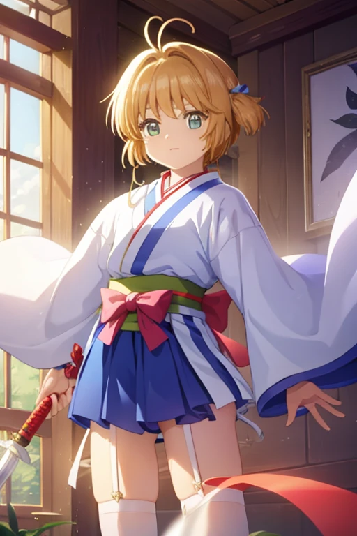 Hero Costume、Samurai Sword、garter belt、White ribbon