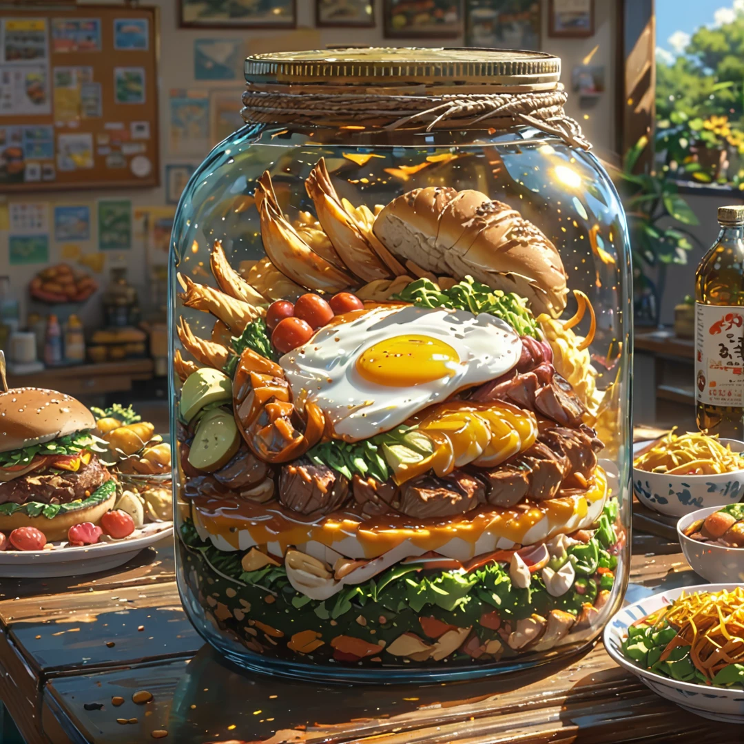 l sunshine, best food, anime style, masterpiece, UHD, accurate, high quality, high details, super detail, award winning, best quality, 16k