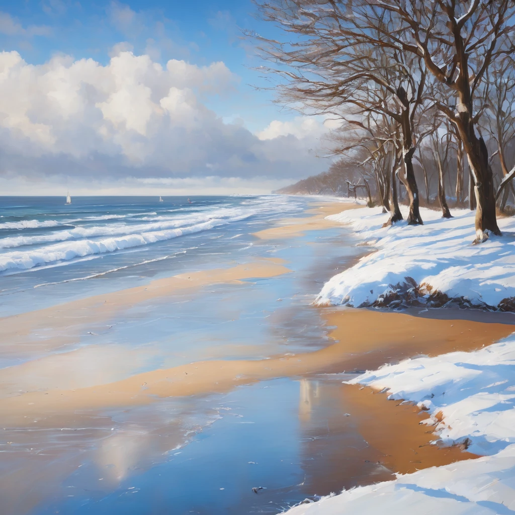 Winter beach