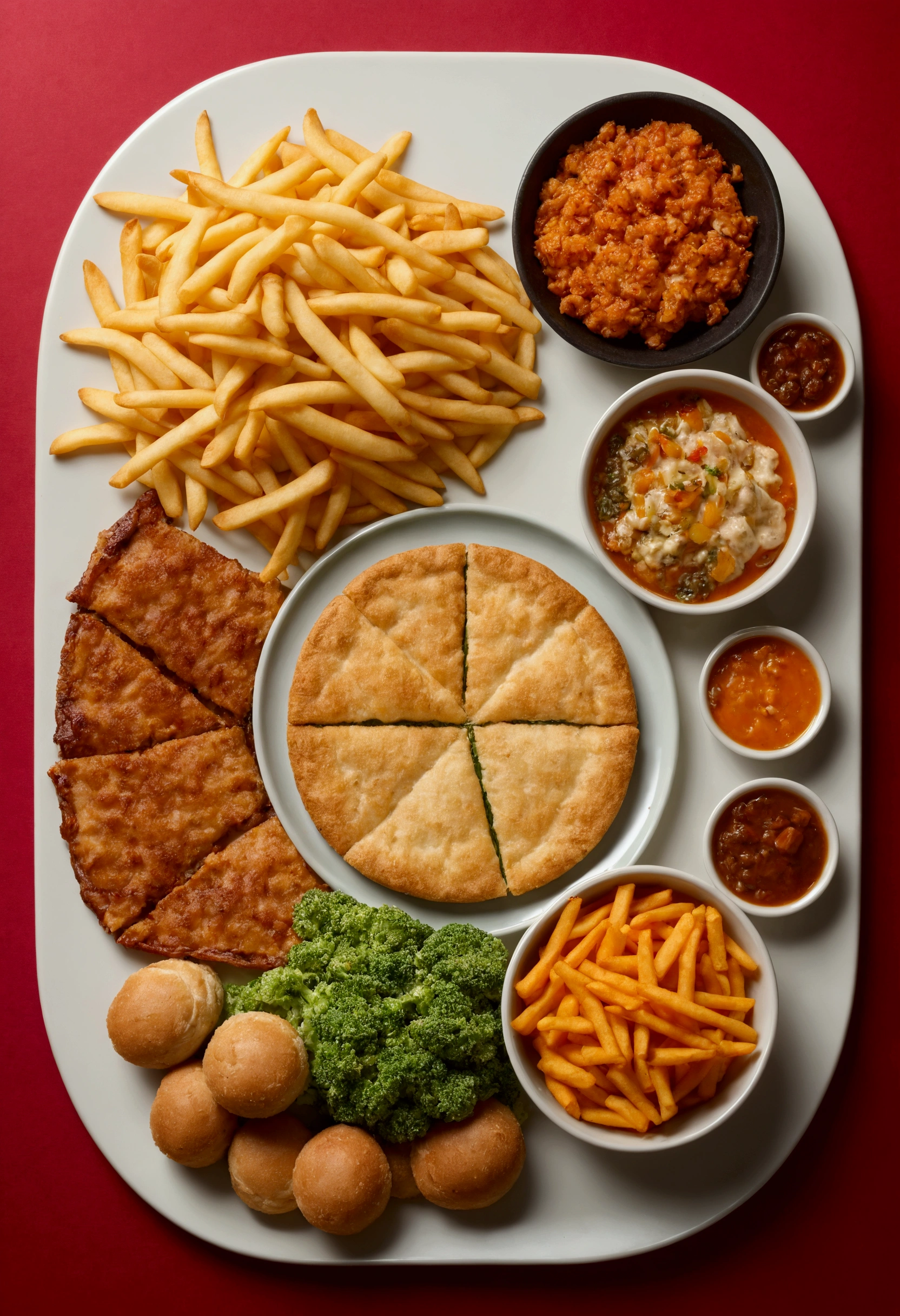 merge a bit map composing of 1 and 0 to a plate of restaurant food