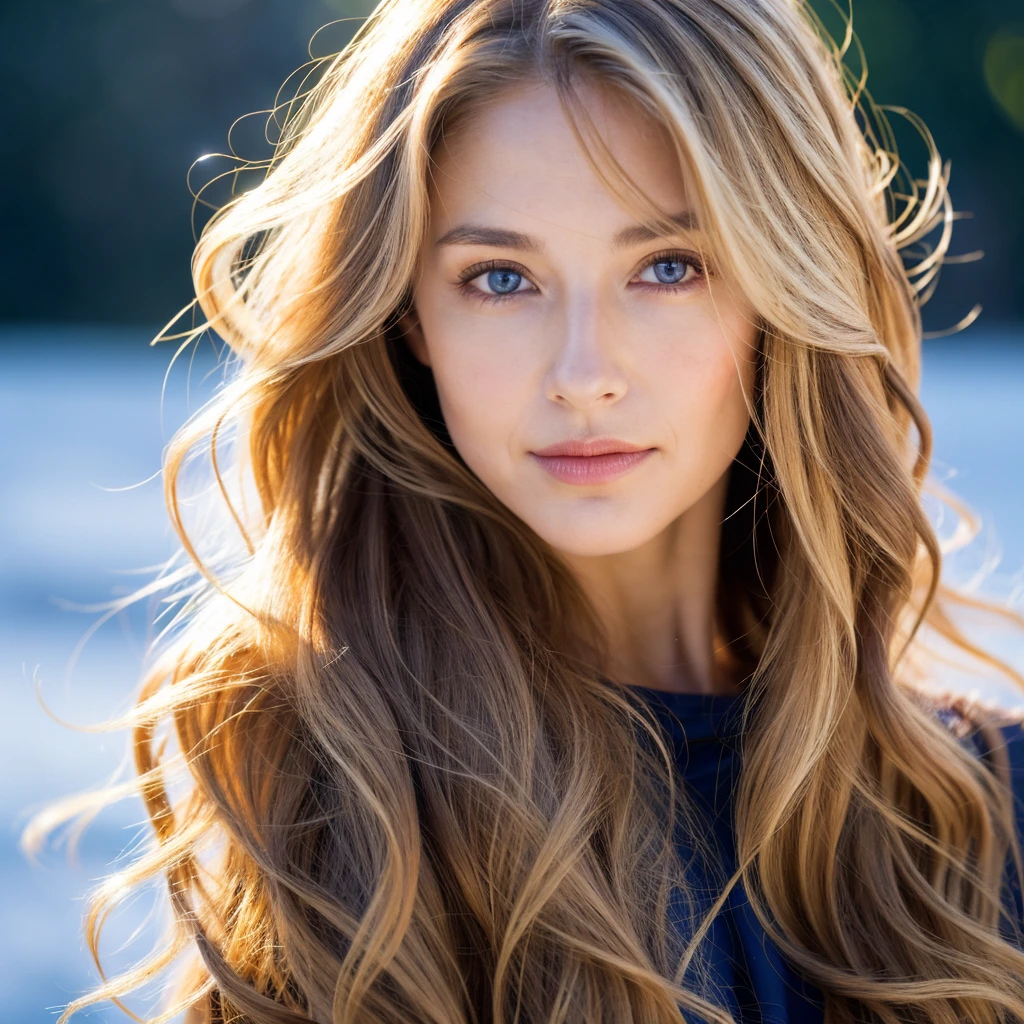 Beautiful mature woman with beautiful wavy long blond hair, Nordic beauties, Ultra-high resolution,(Realistic:1.4), ((Highest quality)), ((masterpiece)), (be familiar with),