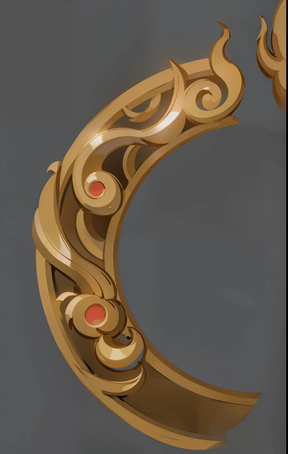 Drawing of the metal detail texture of the Kunlun mirror structure