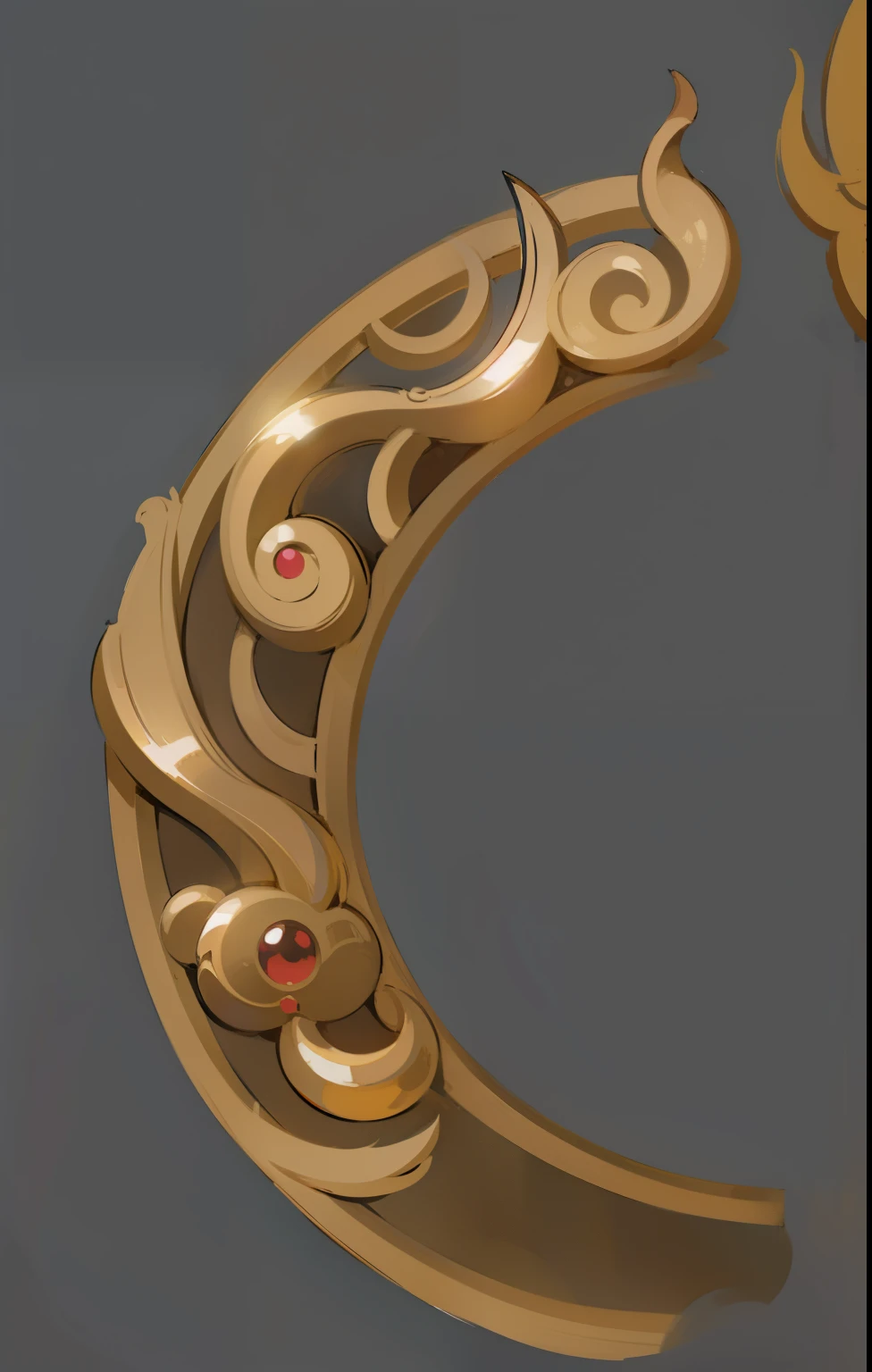 Drawing of the metal detail texture of the Kunlun mirror structure