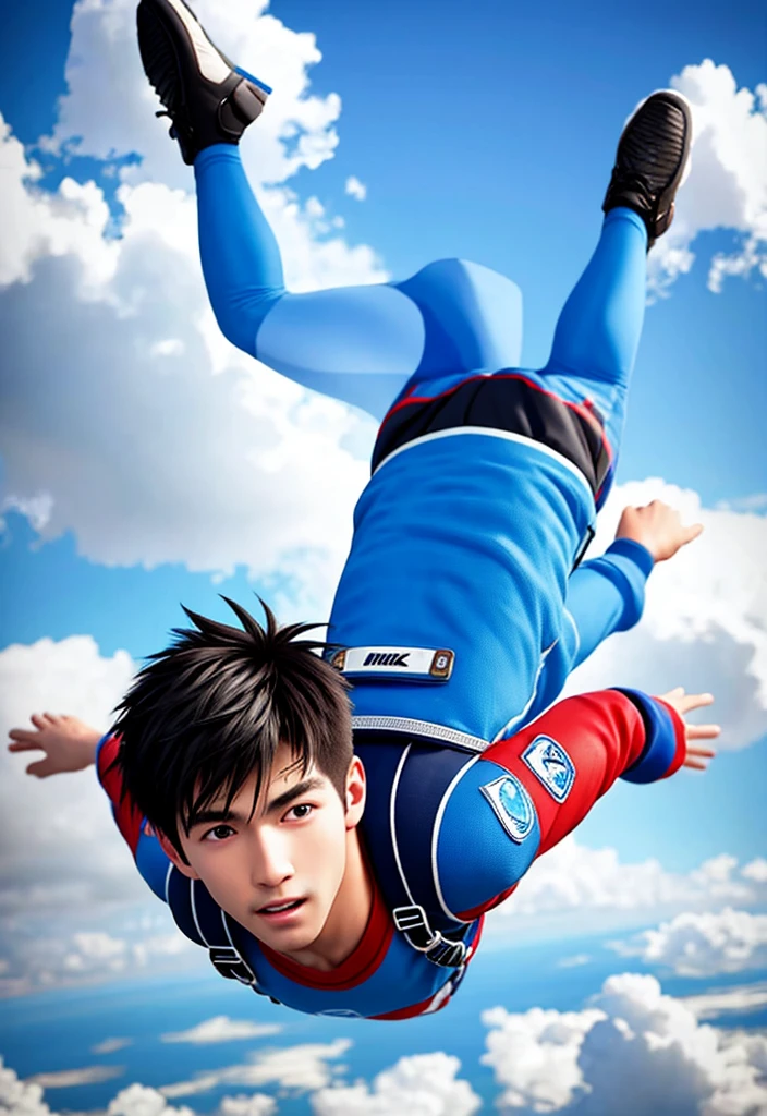 boy skydiving, clouds, wind, muscular,
vibrant colors, colorful art style,
soft lighting, soft shadows, detailed textures, dynamic lighting,
nice hands, perfect hands,