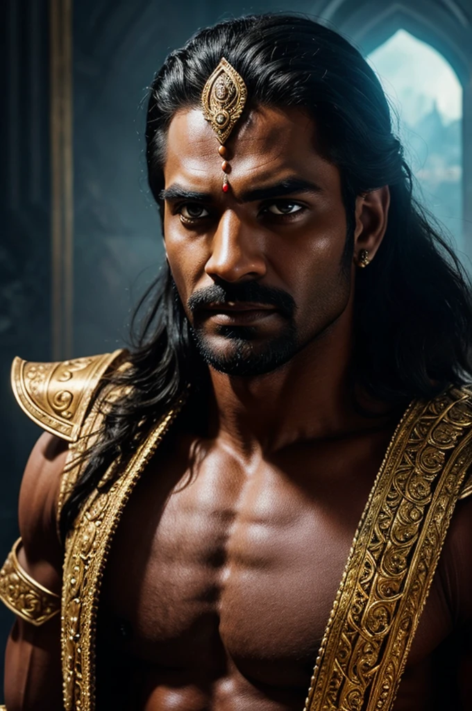 King ravanaan with 10heads , aggressive