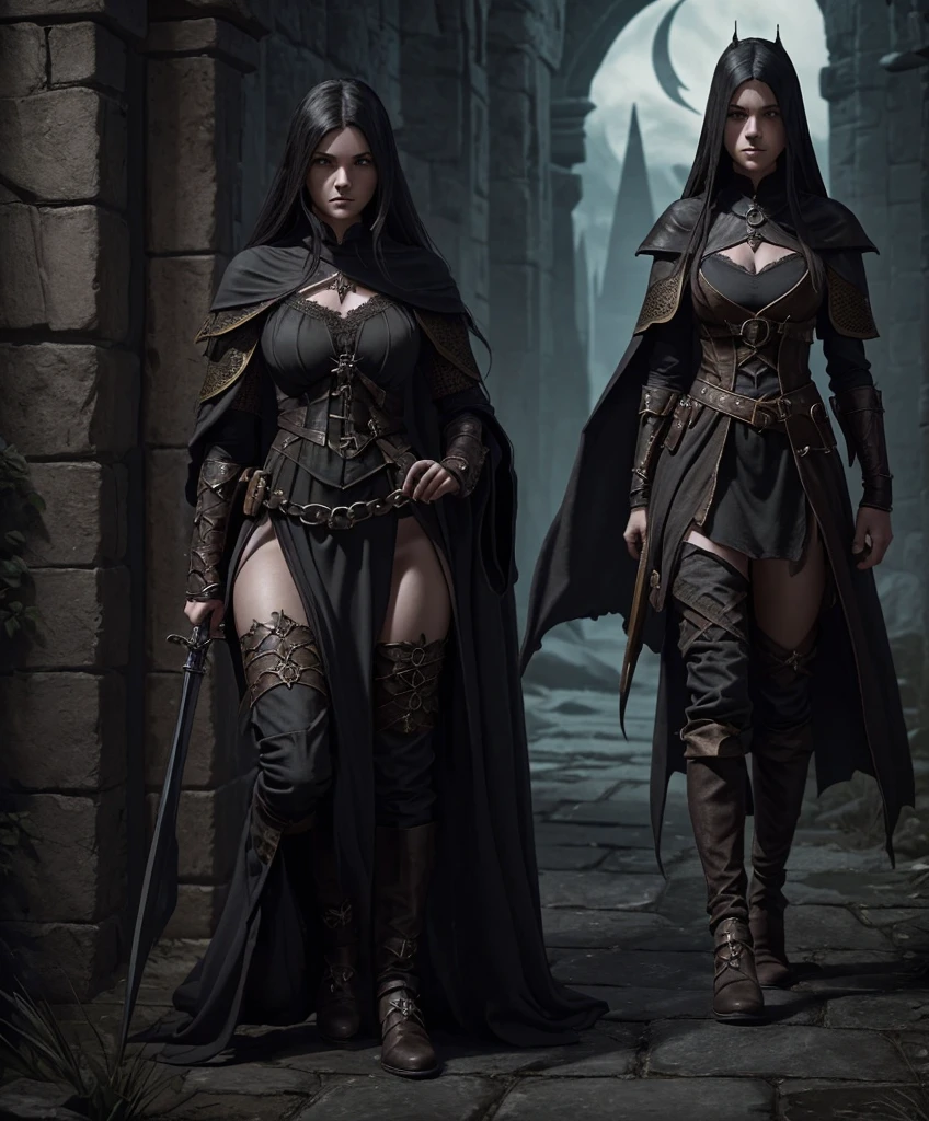  (((1girl))) (((Solo focus)))  (((Appears to be 20 years old with youthful looks.))) (((Medieval fantasy attire.))) (((Medieval fantasy aesthetic.)))   (((Appears to be 20 years old with mysterious looks.))) (((Medieval fantasy attire.))) (((Appears to be 20 years old with mysterious looks.))) (((Medieval fantasy attire.))) (((Medieval fantasy aesthetic.))) Create a dark and sinister female character for a fantasy setting.  She looks like a sinister human female character for a dark and eerie world.  She is a character in a dark fantasy world of horror fantasy.  Attractive.  She is a sorceress with with a scheming demeanor.   