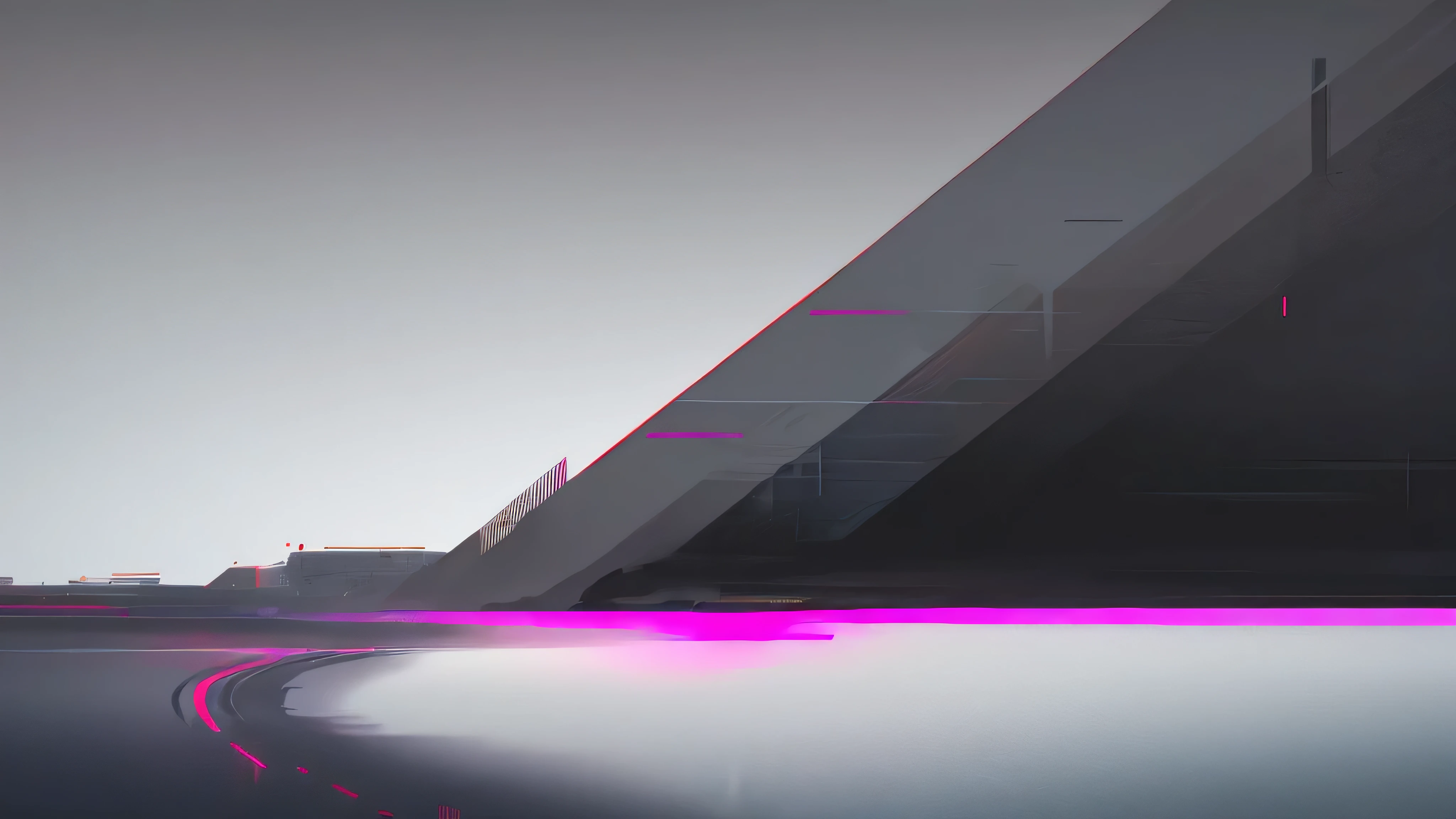 a minimalistic background image, grey, synthwave vibes, abstract