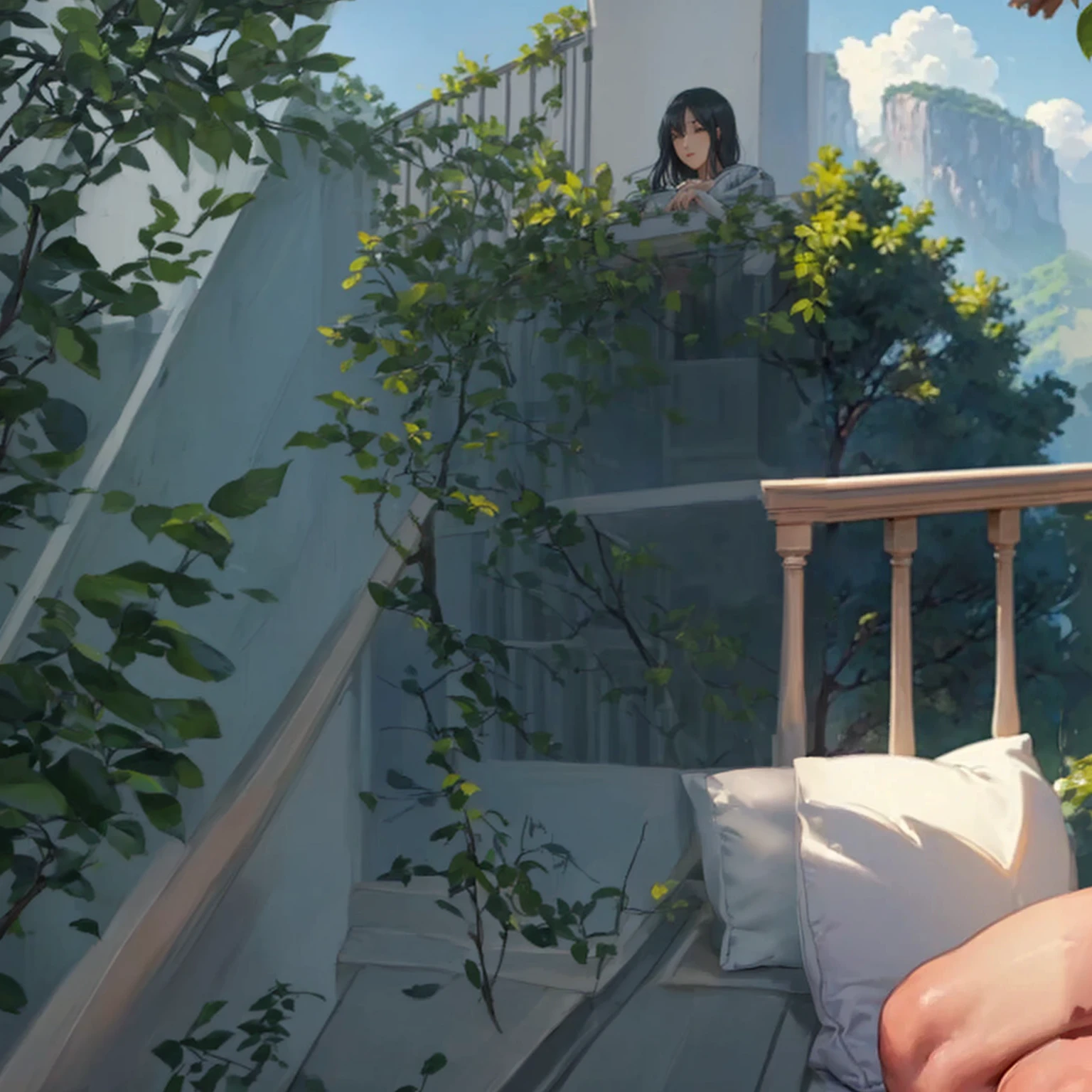 (((jungle))),(((balcony))),(((pillows)))
