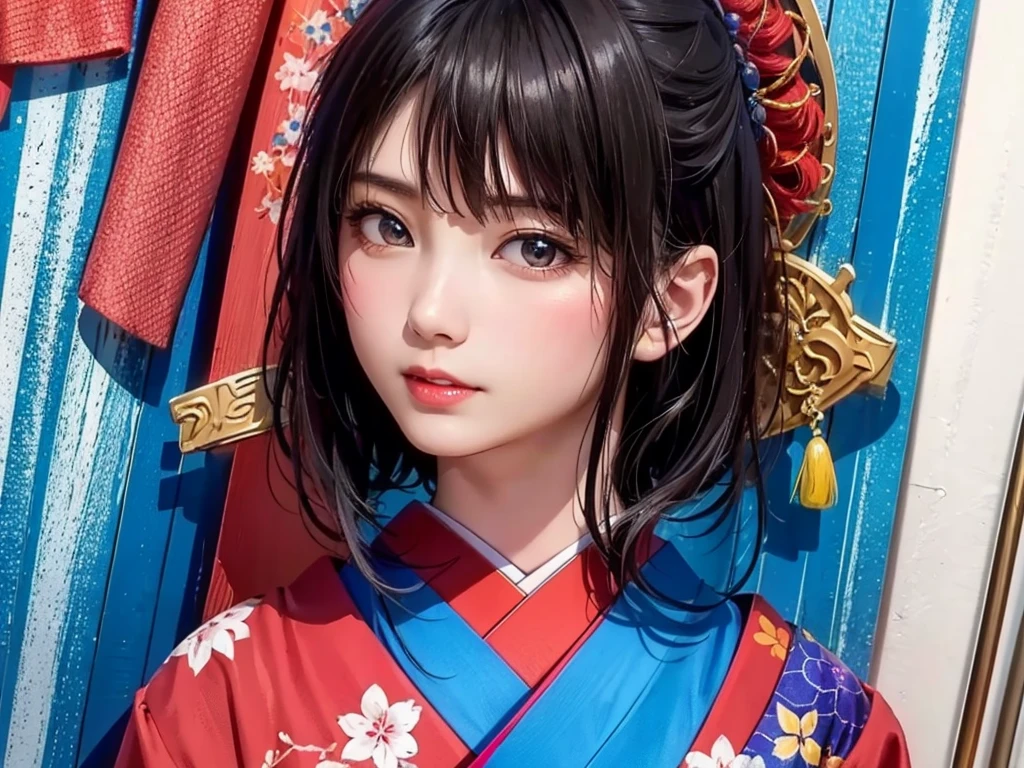 (Highest quality、8k、32K、masterpiece)、(masterpiece,up to date,Exceptional:1.2), anime,One girl,前hair,black_hair, beautiful 8k eyes,cloud,Day,dress,Looking_in_Audience,Outdoor,red_Neckwear,red_ribbon,ribbon,river,short_hair,short_sleeve,null,nullscraper,一人in,Are standing,town,winer、((Very beautiful woman, Fuller lips, Japanese pintern kimono))、((色鮮やかなDay本の着物)))、(((Medium Shot)))、Blunt 前hair、(High resolution)、、Very beautiful face and eyes、1 girl 、Round and small face、Narrow waist、delicine body、(Highest quality high detail Rich skin details)、(Highest quality、8k、Oil paints:1.2)、Very detailed、(Realistic、Realistic:1.37)、Bright colors、(((blackhair)))、(((長いhair)))、(((cowboy pictures)))、((( 古いDay本家屋の中)))、(masterpiece, Highest quality, Highest quality, Official Art, beautifully、aesthetic:1.2), (One girl), Very detailed,(Fractal Art:1.3),colorful,Most detailed,Sengoku period(High resolution)、Very beautiful face and eyes、1 girl 、Round and small face、Tight waist、Delicine body、(Highest quality high detail Rich skin details)、(Highest quality、8k、Oil paints:1.2)、(Realistic、Realistic:1.37)、
