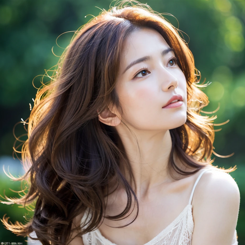 Beautiful mature woman with beautiful wavy long hair, Beauty, Ultra-high resolution,(Realistic:1.4), ((Highest quality)), ((masterpiece)), (be familiar with),