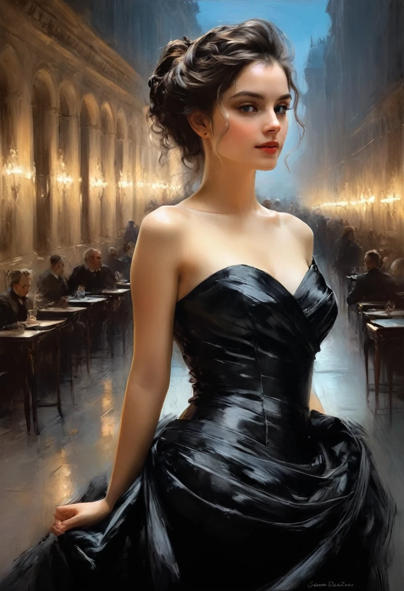 fluorescent horizon, color field painting, sense of depth and intrigue, digital brushstrokes, The elegance of Jeremy Mann's detailed charcoal drawings - , illustrations Art by Giovanni Boldini, Bastien Lecouf-Degarme, Carn Griffiths, E. Abramzon, Raphael, Caravaggio, Coby Whitmore , Titian, Leonardo da Vinci, hyper-realistic 8k motion