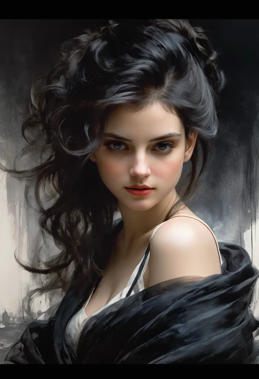 fluorescent horizon, color field painting, sense of depth and intrigue, digital brushstrokes, The elegance of Jeremy Mann's detailed charcoal drawings - , illustrations Art by Giovanni Boldini, Bastien Lecouf-Degarme, Carn Griffiths, E. Abramzon, Raphael, Caravaggio, Coby Whitmore , Titian, Leonardo da Vinci, hyper-realistic 8k motion fierce background, most beautiful