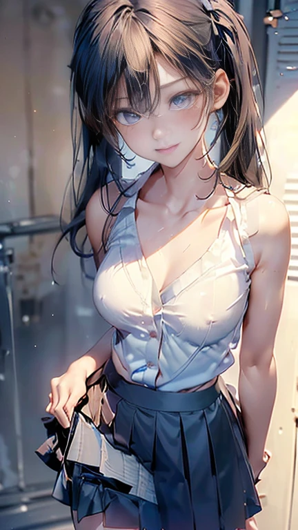 (Highest quality)), ((masterpiece)), (detailed), Natural light,Perfect Anatomy,One Woman,16 year old pretty woman,Very sexy,Baby Face,young woman,Small breasts,Woman standing on floor,(((Skirt lift 1.9)),
Beautiful woman,8-head body line,Small face,Beautiful Face,Big eyes,Beautiful Eyes,Beautiful double eyelids,Beautiful teeth alignment,Beautiful body lines,Slender body,Beautiful Hands,Beautiful feet,Long hands,Long legs,Long and supple hair,Twin tails,Shiny Hair,Beautiful black hair,Full Body Shot,Embarrassed expression,blush,Crying face,mouth half open,Beautiful shoulders,Beautiful clavicle、(Sweat),((Steam 1.4)),Embarrassed expression,blush,humiliation,((Open-collar shirt,Unbutton your shirt 1.8,Half-open white shirt 1.3)),Beautiful clavicle,Not wearing a bra,Nipples that seem to be visible,(((Valley 1.7))),mini skirt,White panties,