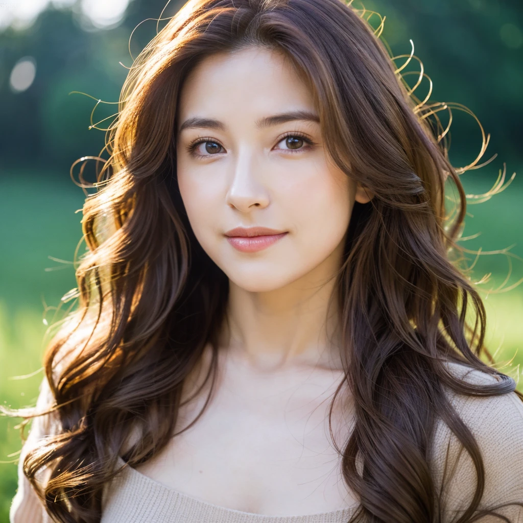Beautiful mature woman with beautiful wavy long hair, Beauty, Ultra-high resolution,(Realistic:1.4), ((Highest quality)), ((masterpiece)), (be familiar with),