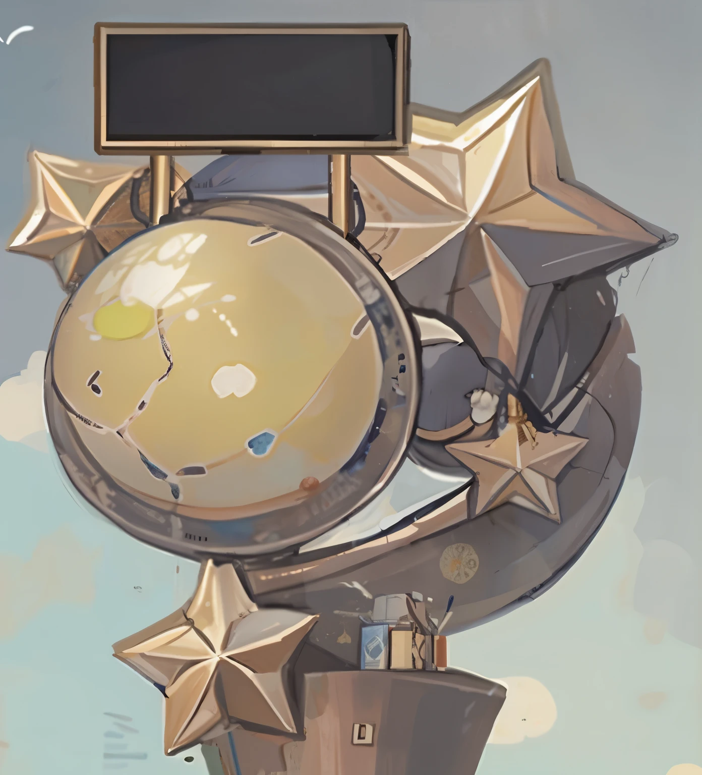 The End,Glory Temple,Horizontal version,Cartoon,Simple picture,Exquisite picture,Hand Painted