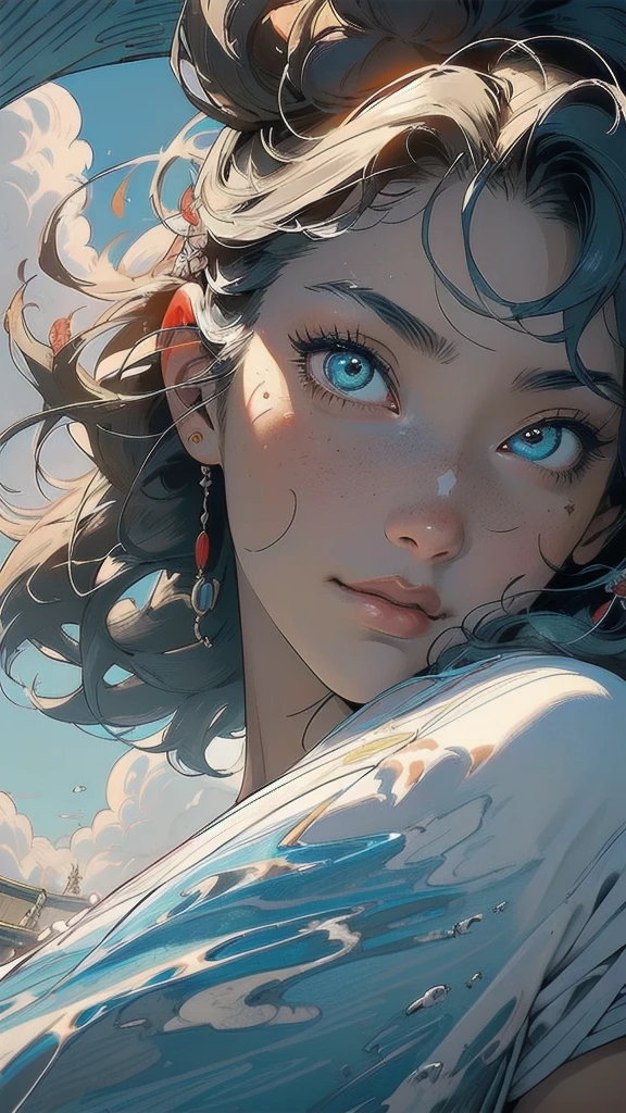 (((masterpiece, highest quality))),,(((solo:1.2))),(((1girl:1.2))),32k wallpaper, very detailed, poster, vintage science fiction,(((((portfolio))))),(((((Close-up))))),(((((bust up))))),((((more various angle)))),((((highlight)))),((((heterochromia)))),(((complete. detailed face))),(((detailed unlimited complete equipment : rail gun))),(((((Absolutely Realistic Clouds background))))),(((Texture for people : halftone))),((Open your mouth wide)),(((((Wind God and Thunder God))))),(((Ukiyo-e))),(((Open sea)))