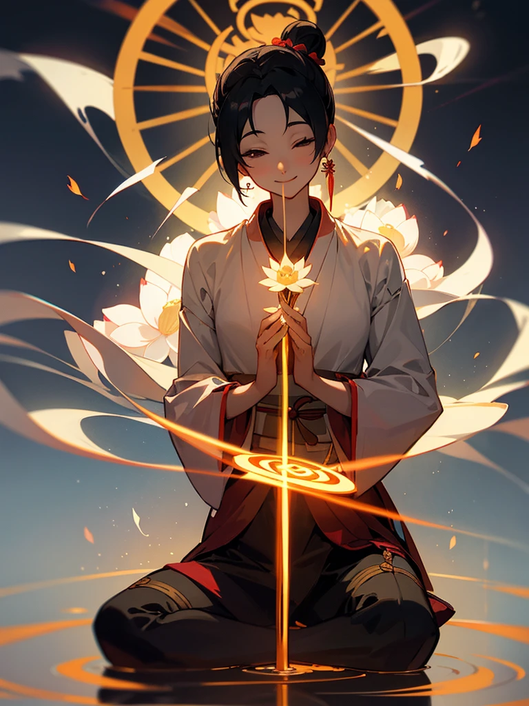 Amitabha、Imprint、Halo、Zazen、mercy、love、Black Hair 、smile、Flesh bun、Lotus、Fusion of Shinto and Buddhism